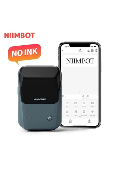 B1 Bluetooth Termal Etiket Yazıcı - Göl Mavisi
