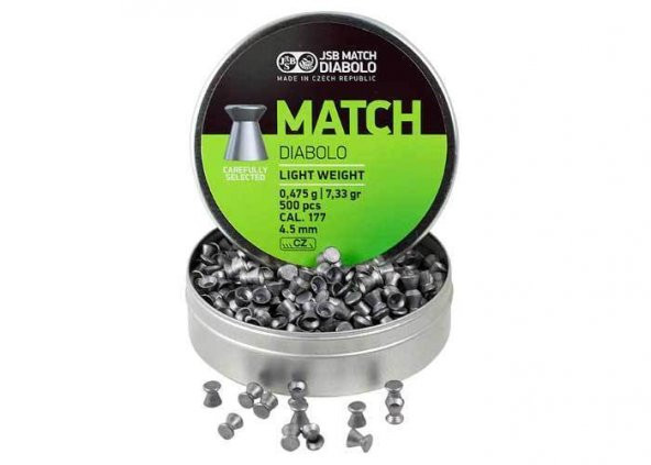 JSB MATCH DIABOLO LIGHT WEIGHT 4.49 MM HAVALI SACM - 2