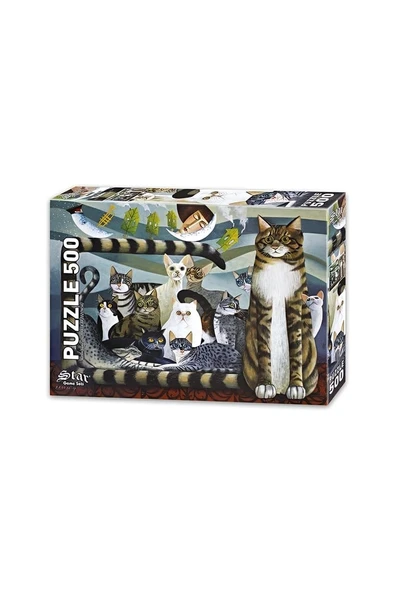 Alsepeteavm 500'LÜK PUZZLE KEDİ AİLESİ
