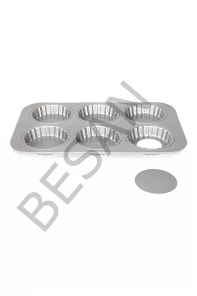 Alsepeteavm PROFI 6'LI TABANI ÇIKAN TART KALIP /10 CM ÇAP
