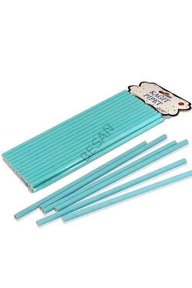 Alsepeteavm KAĞIT PİPET 20 CM - Ø6MM.DÜZ MAVİ