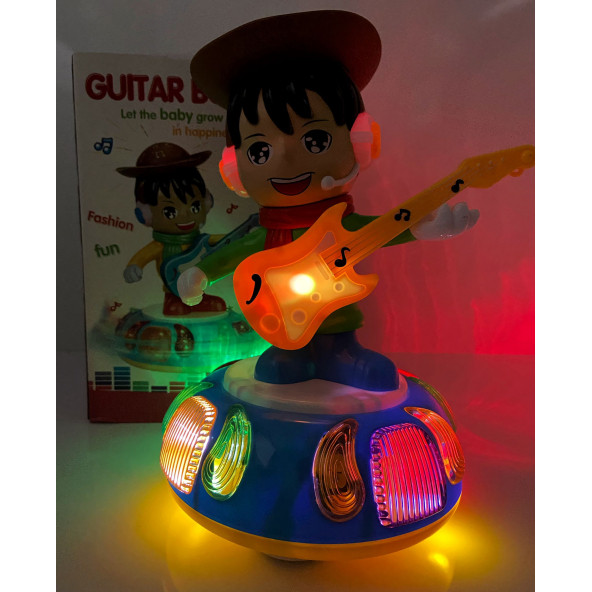 Guıtar Boy Pilli Işıklı Müzikli Gitar Çalan Erkek Çocuk 911