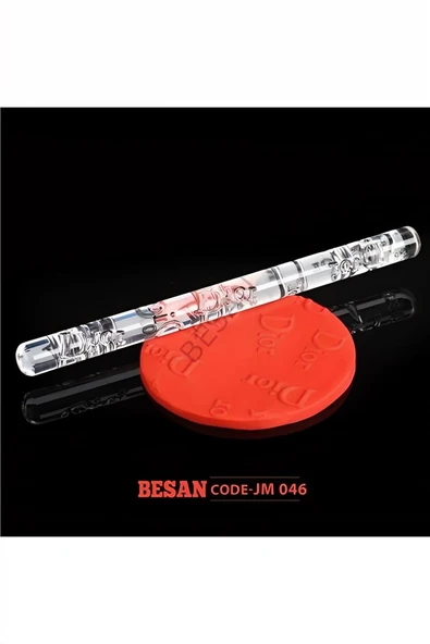 Alsepeteavm AKRİLİK DESENLİ MERDANE 16CM UZUNLUK - 12MM ÇAP
