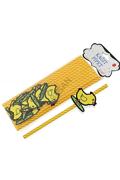 Alsepeteavm SÜSLÜ KAĞIT PİPET 20CM -KUŞ - 25 ADET