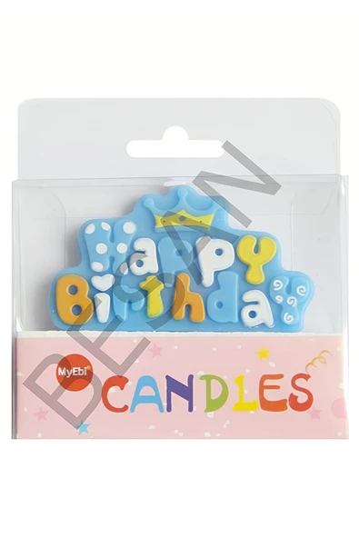 Alsepeteavm HAPPY BIRTHDAY TAÇ MUM MAVİ