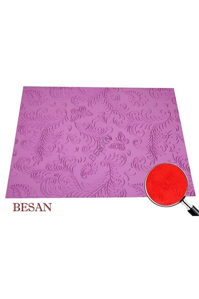 Alsepeteavm SİLİKON MAT - SİLPAT KELEBEK DESEN KÜÇÜK 38*29 CM