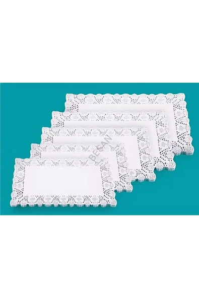 31 X 41 CM DİKDÖRTGEN KAĞIT DANTEL ALTLIK-100 ADET  MYEBI MARKA