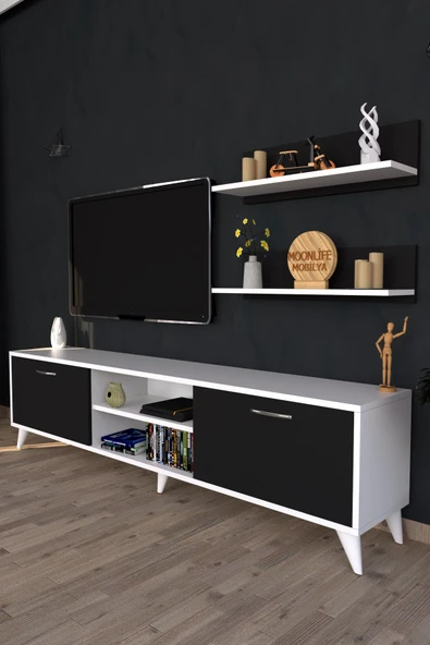 Zümrüt Tv Ünitesi  Beyaz Siyah - 7