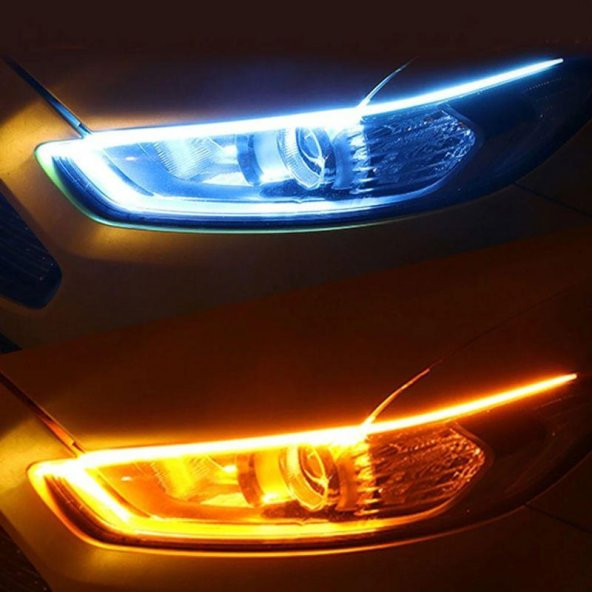 Unikum Bmw 123 Oto Far Üstü Kayan LED Silikon 60 cm Su Geçirmez