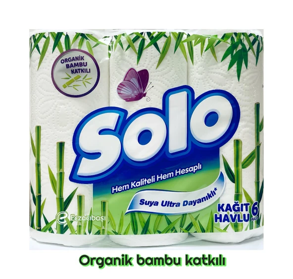 Solo ORGANİK BAMBU Katkılı Kağıt Havlu 6’lı