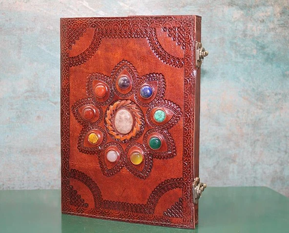 Alsepeteavm Taşlı Deri Defter Ksk3148