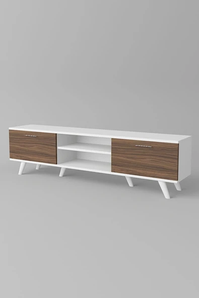 Moonlife İstanbul Tv Ünitesi Beyaz Ceviz - Resim 7