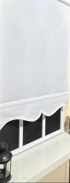 StorBurada Düz Beyaz Stor Perde Alüminyum Kasa STB-5300  Beyaz 150 x 200