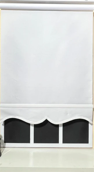 Düz Beyaz Stor Perde Alüminyum Kasa STB-5300  Beyaz 180 x 200 - 2