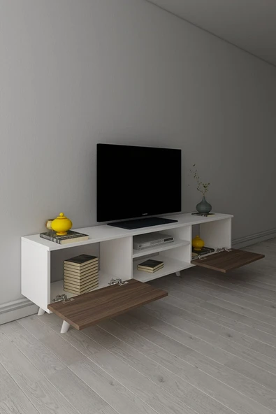 Moonlife İstanbul Tv Ünitesi Beyaz Ceviz - 2