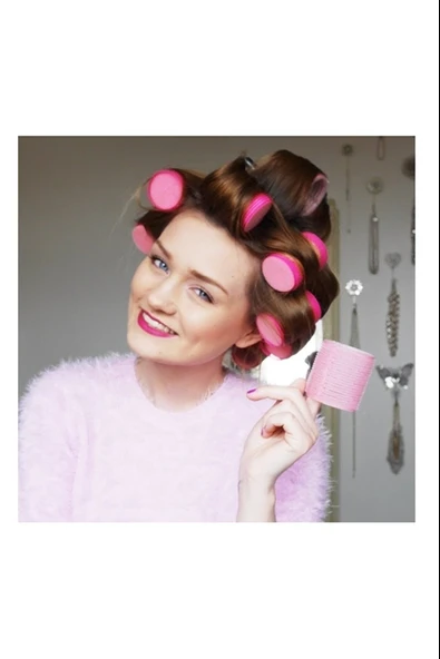 Croc 1223 Sarı 7Li Mini Paket Bigudi Cırtlı Saç Bigudisi Çap 2Cm - Resim 4