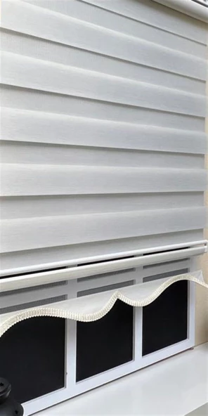Zebra Stor Perde Ekru Etek Dilimli STB-400-V02  Ekru 140 x 200 - 3
