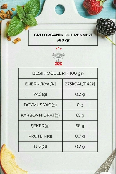 GRD ORGANİK DUT PEKMEZİ 380 gr - 4