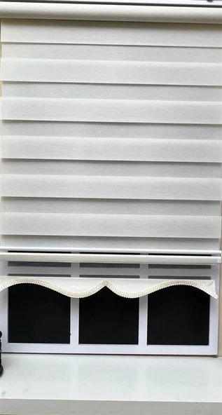 Zebra Stor Perde Ekru Etek Dilimli STB-400-V02  Ekru 140 x 200 - 4