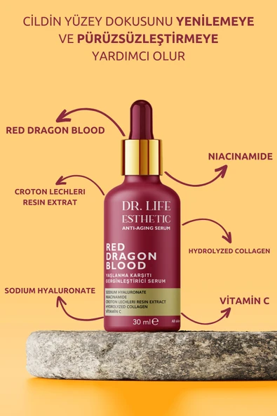 DR. LİFE ESTHETİC RED DRAGON BLOOD YAŞLANMA KARŞITI SERUM 30 ML - 3