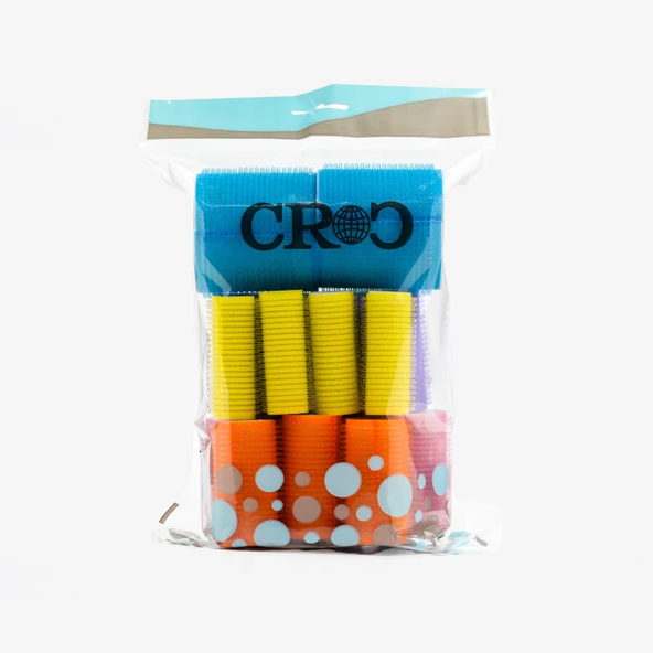Croc 1210 Cırtlı Sünger Bigudi 14Lü Karma Paket +20Li Saç Pensi - Resim 2