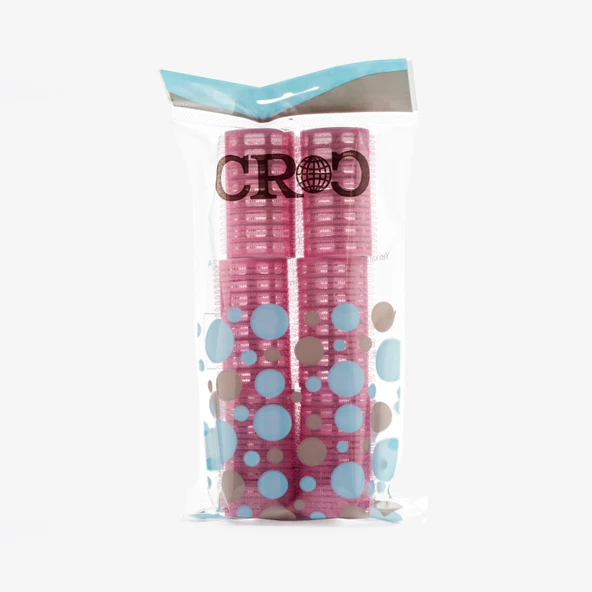 Croc 1202 Pembe Cırtlı Bigudi 6Lı Çap 3,3Cm - Resim 2