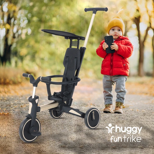 Huggy 6in1 FunTrike 3 Tekerlekli Bebek Bisikleti Ebeveyn Kontrollü, Katlanabilir ve Denge Modlu - 12