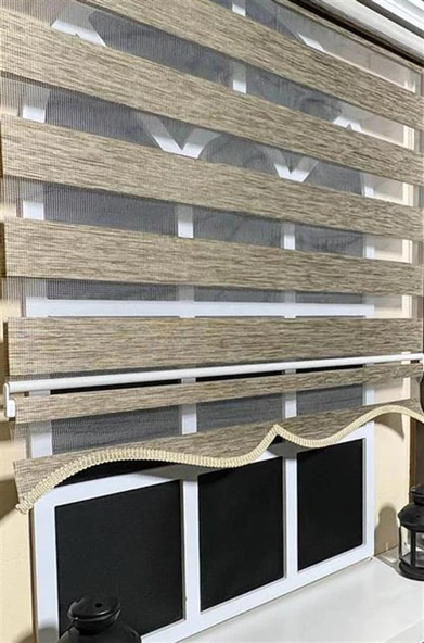 Storburada Zebra Stor Perde Kahverengi Alüminyum Kasa STB-400-V05  Kahverengi 50 x 200 - Resim 2