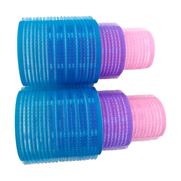 Croc 1225 Karma Bigudi 6Lı + Saç Pensi 10Lu ( Cırtlı - Yapışkanlı Saç Bigudisi ) - 5