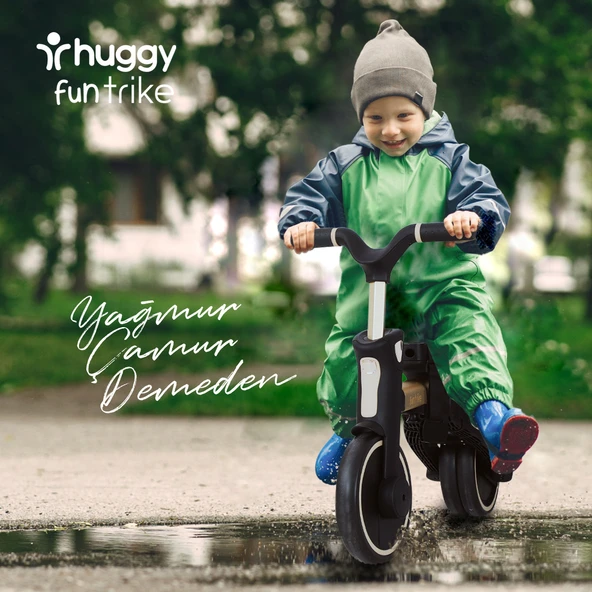 Huggy 6in1 FunTrike 3 Tekerlekli Bebek Bisikleti Ebeveyn Kontrollü, Katlanabilir ve Denge Modlu - 4