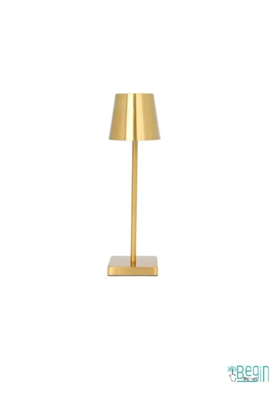 CATA CT-8437 LED Dekoratif Şarjlı Masa üstü Lambası dokunmatik 3 farklı renk ayarı lamba Gold