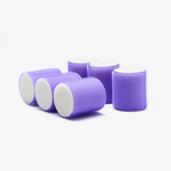 Croc 1203 Mor Cırtlı Sünger Bigudi 6Lı Çap 5Cm - Resim 4