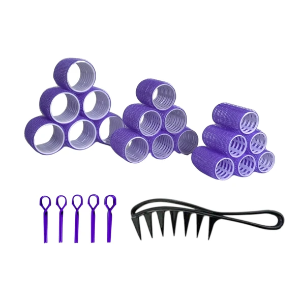 Croc 1237 Mor 37 Parça Bigudi Seti, 18 Bigudi, 18 Saç Pensi, 1 Tarak ürün görseli