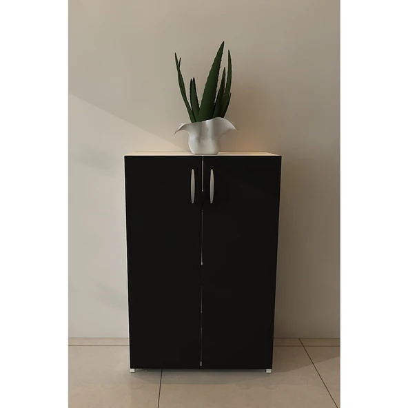 Turna 4 Raflı Ayakkabılık Siyah - Resim 11