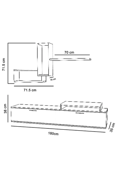 Roma Tv Ünitesi Ceviz - Resim 3