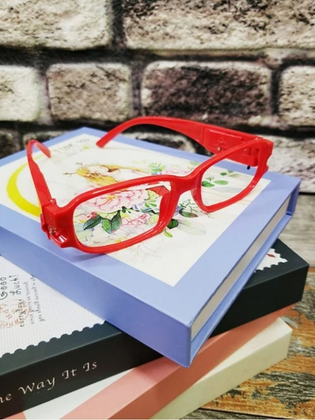 Kitap Okuma Gözlüğü Led Işıklı - Kırmızı - 2