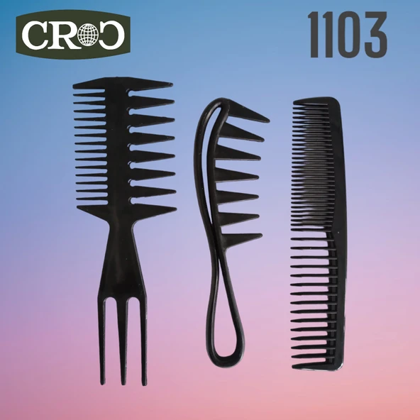 Croc 1103 Şekillendirici Tarak Seti 3Lü - Resim 2