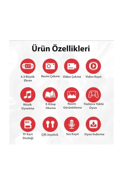 Retro X1 Psp Model 4.3 Tv Out Taşınabilir Oyun Konsolu-mavi - 3