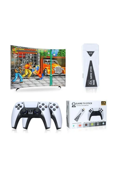 M10 HDMI 4K Kablosuz TV Stick 10000+Oyun Android Retro Oyun Konsolu ürün görseli 1