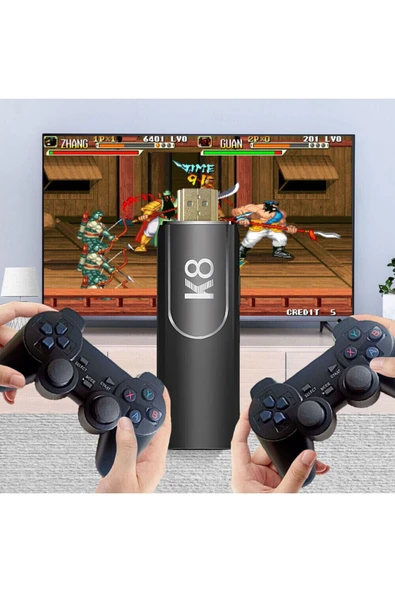 K8 4K HDMİ 10000+ Oyunlu Çift Kol 3D Retro Arcade Oyun Konsolu - Resim 7