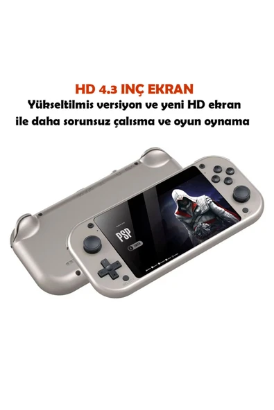 M17 4.3inç PSP ve PLAYSTATİON 1 Oyun Yüklü 10000+ Oyunlu Retro Arcade Oyun Konsolu - Resim 2