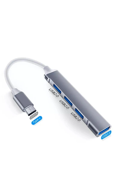 Type-c 4 Port Usb 3.1 Hub Çevirici Çoğaltıcı - 2