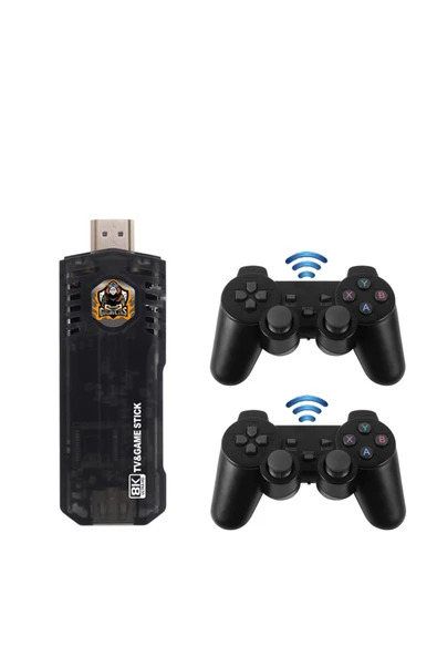 X8 Hdmı 4k Stick 64gb 10.000 Oyunlu Android Retro Tv Oyun Konsolu - 1
