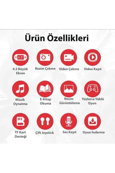 Retro X1 Psp Model 4.3 Tv Out Taşınabilir Oyun Konsolu-kırmızı - Resim 4