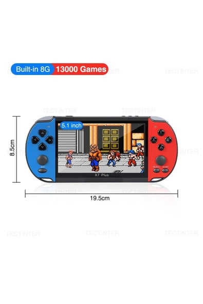 Retro X7 Plus Vita Model 5.1 İnçTaşınabilir Oyun Konsolu Retro  Taşınabilir oyun konsolu - 2