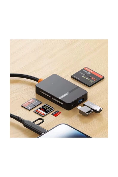 ADS-315 5-Gbps USB-C + USB 8in1 Port MS CF TF/SD DHC SDXC Kamera Kart Okuyucu - 2