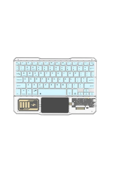 KB-333 RGB Işıklı Cep Telefonu-Tablet-Notebook-PC-IOS Uyumlu Bluetooth Klavye