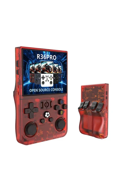 R36PRO Retro Video Oyun Konsolu Linux Sistemi 3.5 Inç IPS Ekran 64 GB Taşınabilir El Konsolu - 1