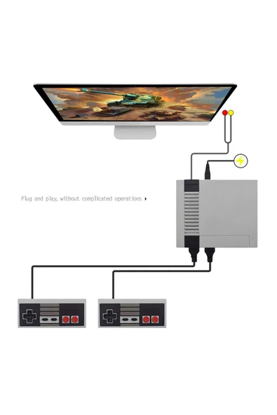 Retro Mini TV 8 Bit 620 Oyunlu Klasik Oyun Konsolu - 2