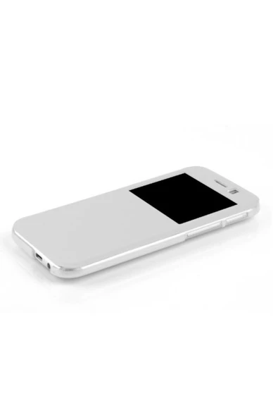 Htc One M8 Pencereli Ve Uyku Modlu Flip Cover - Beyaz